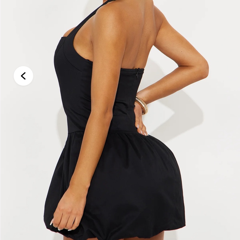 Charlotte Bubble Mini Dress - Black Medium - Picture 3 of 4